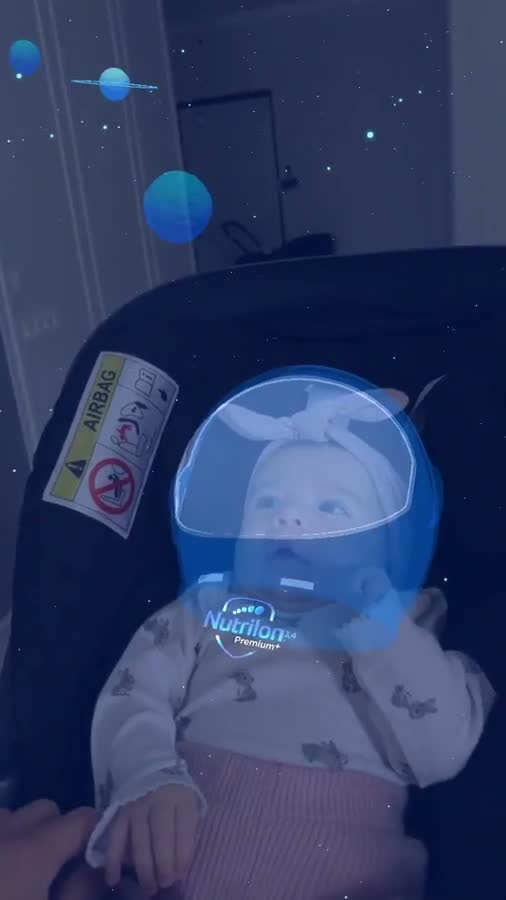 Instagram AR filter applied to a face