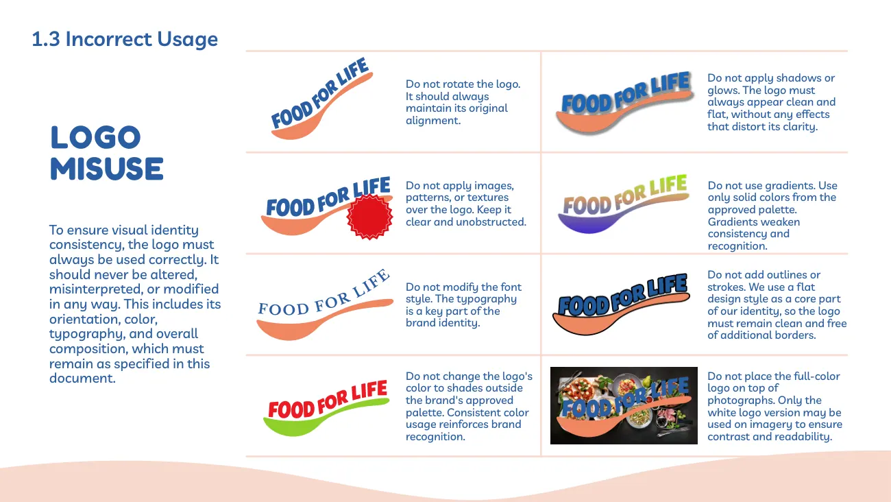 Food For Life identity and applications