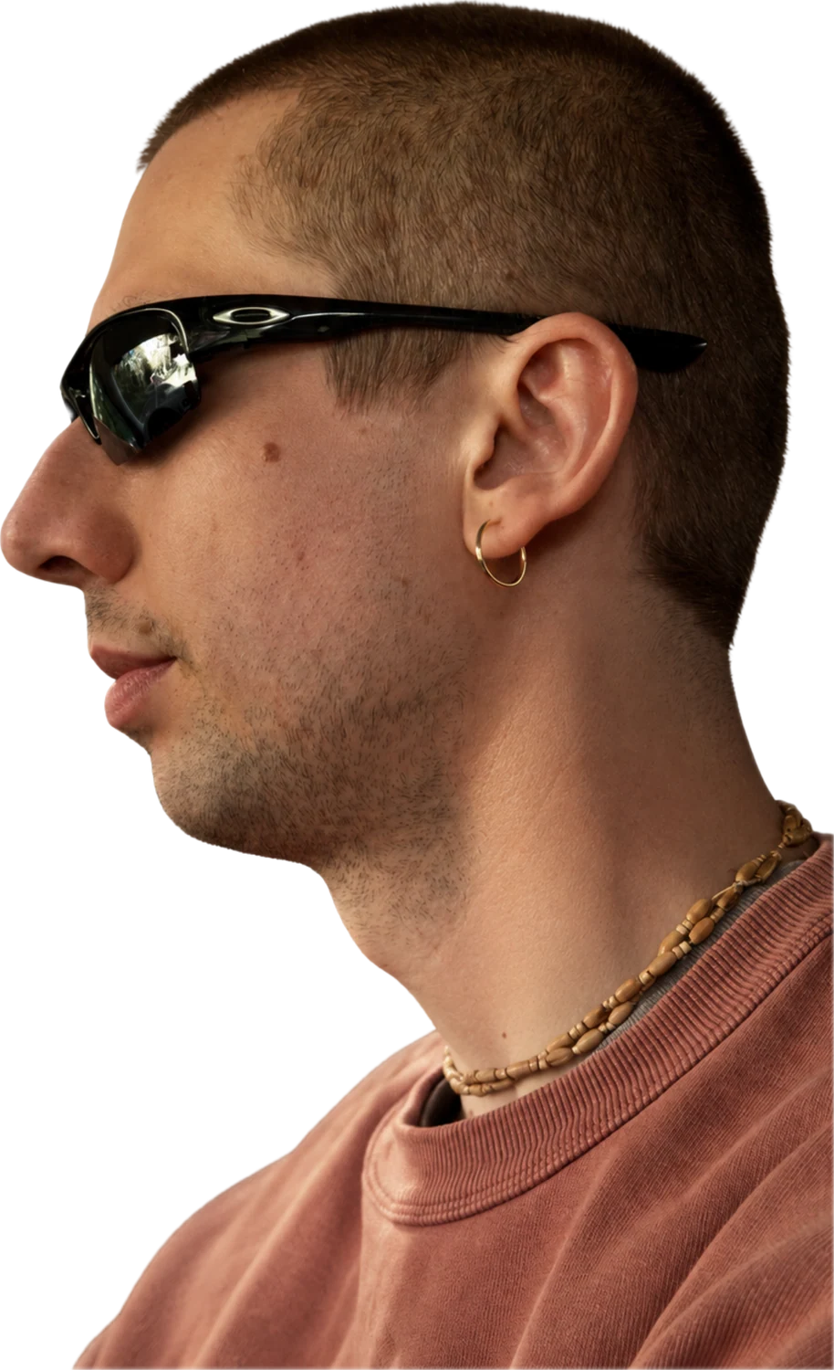 Portrait of Volodymyr Riabchuk in profile
